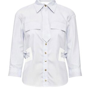 Elisabetta Franchi camisa rayas corbata