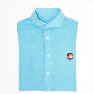 Camisa Piqué Azul Celeste