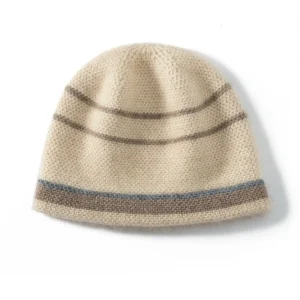 Gorro de cachemira Gorro de invierno de cachemira a rayas Gorra unisex 100% cachemira