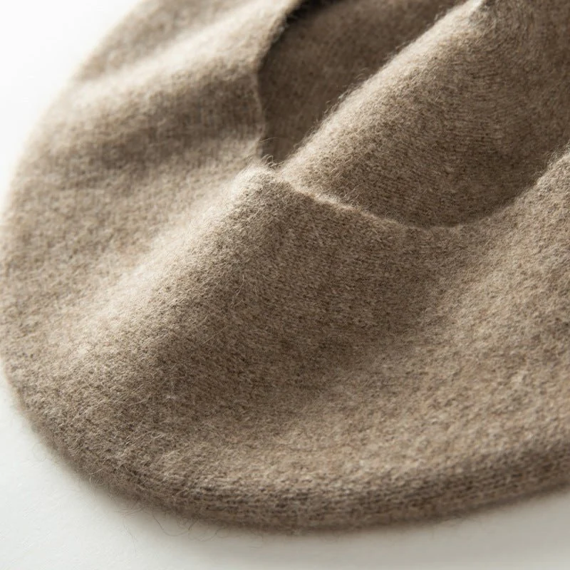 Gorro de cachemira de punto de punto de cabecera de cachemir de cachemir de mujer - Imagen 7