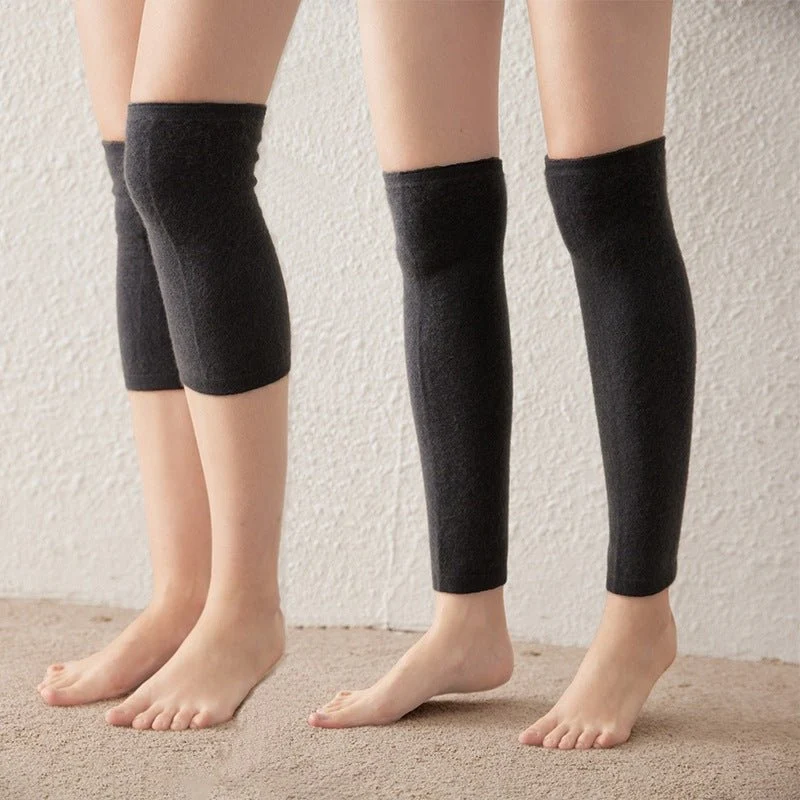 Calentadores de pierna de la rodilla suave de cachemira de la rodilla de la rodilla de la rodilla - Imagen 5
