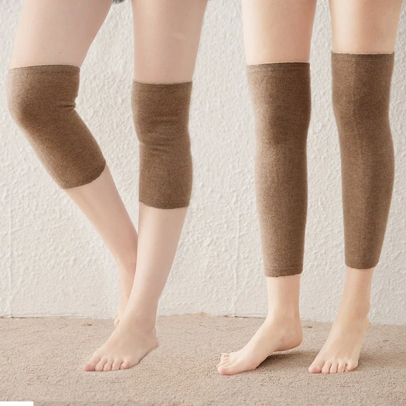 Calentadores de pierna de la rodilla suave de cachemira de la rodilla de la rodilla de la rodilla - Imagen 4