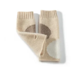Guantes sin dedo de cachemira abstracto Dot Guantes de tipificación de dedo