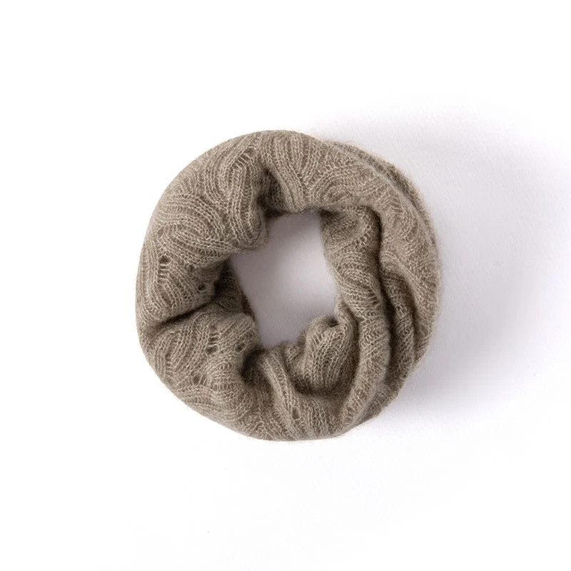 Polaina de cuello de cachemira Bufanda de cachemira pura para hombres y mujeres Tejido trenzado entrelazado