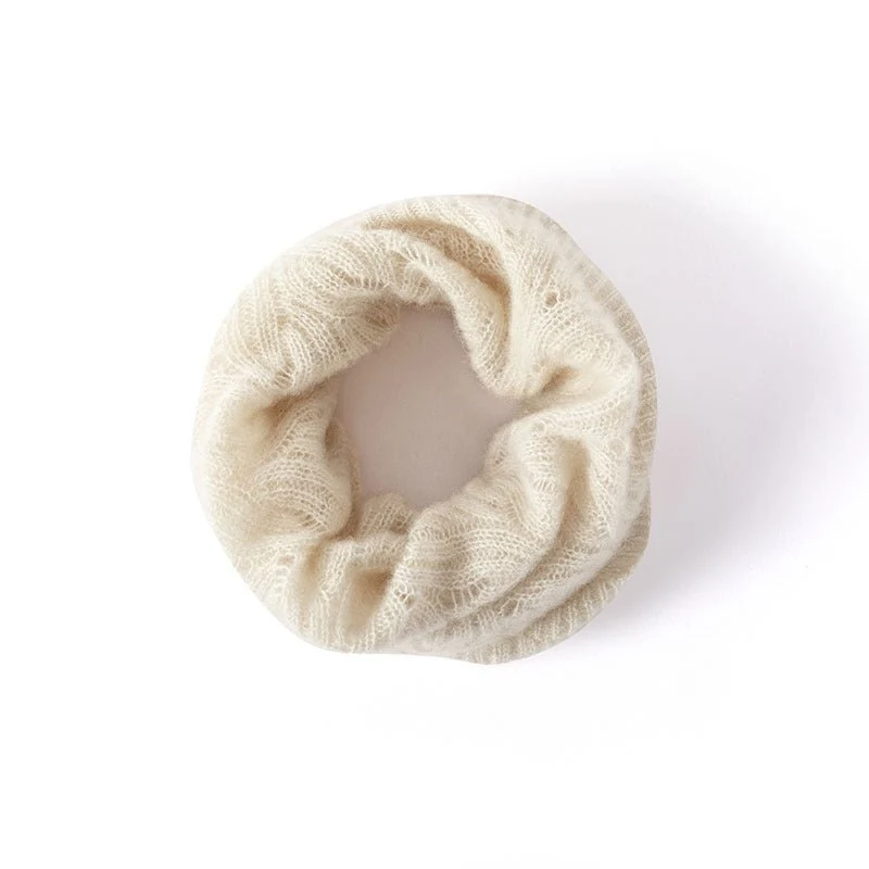 Polaina de cuello de cachemira Bufanda de cachemira pura para hombres y mujeres Tejido trenzado entrelazado - Imagen 4