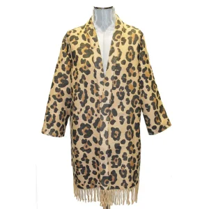Kimono chaqueta leopardo tacto cashmere