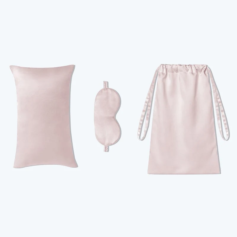 3 PCS Silk Travel Set Cushion Eye Mask y Bolsa de almacenamiento - Imagen 6