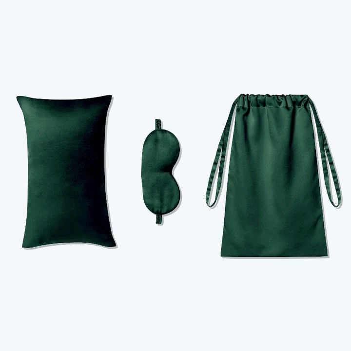 3 PCS Silk Travel Set Cushion Eye Mask y Bolsa de almacenamiento - Imagen 7