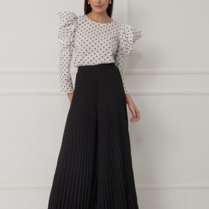 Matilde Cano conjunto Deva blusa de lunares y pantalon