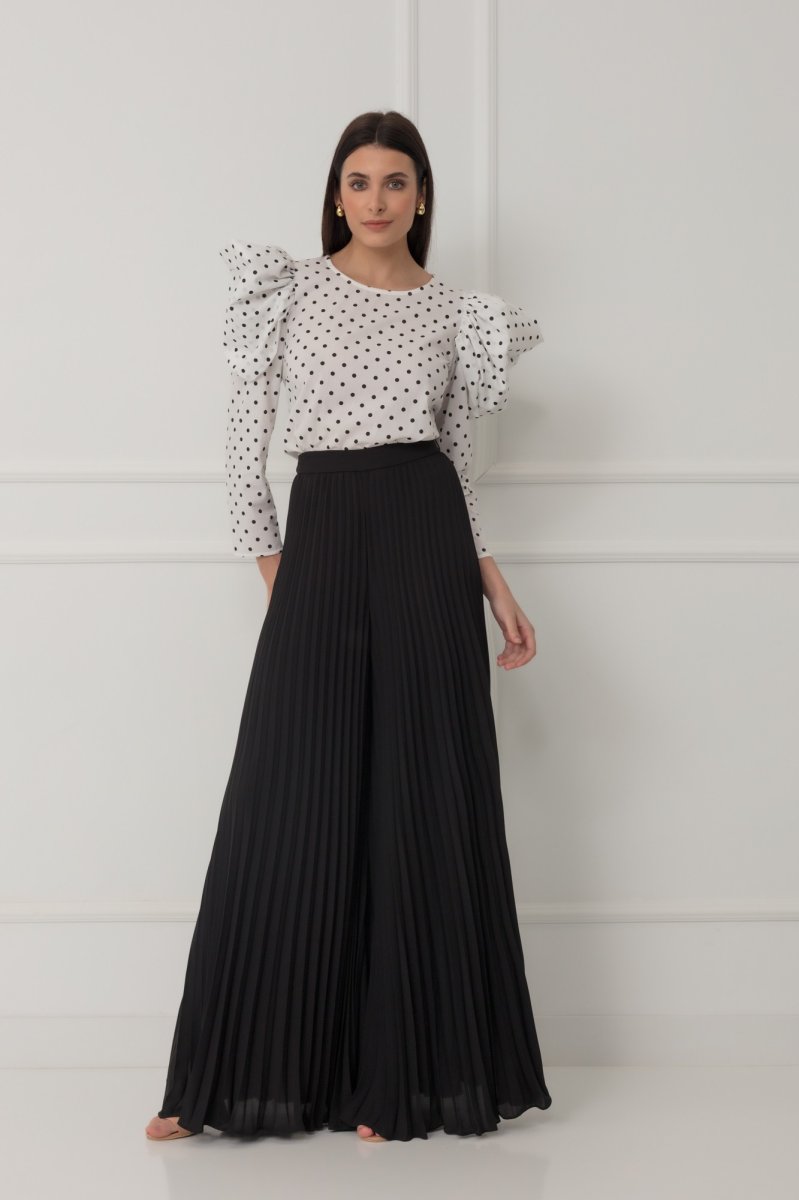 Matilde Cano conjunto Deva blusa de lunares y pantalon - Imagen 2