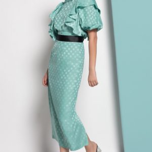 Matilde Cano conjunto lunares verde