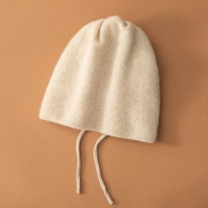 Gorro convertible de cachemira pura con cordón ajustable