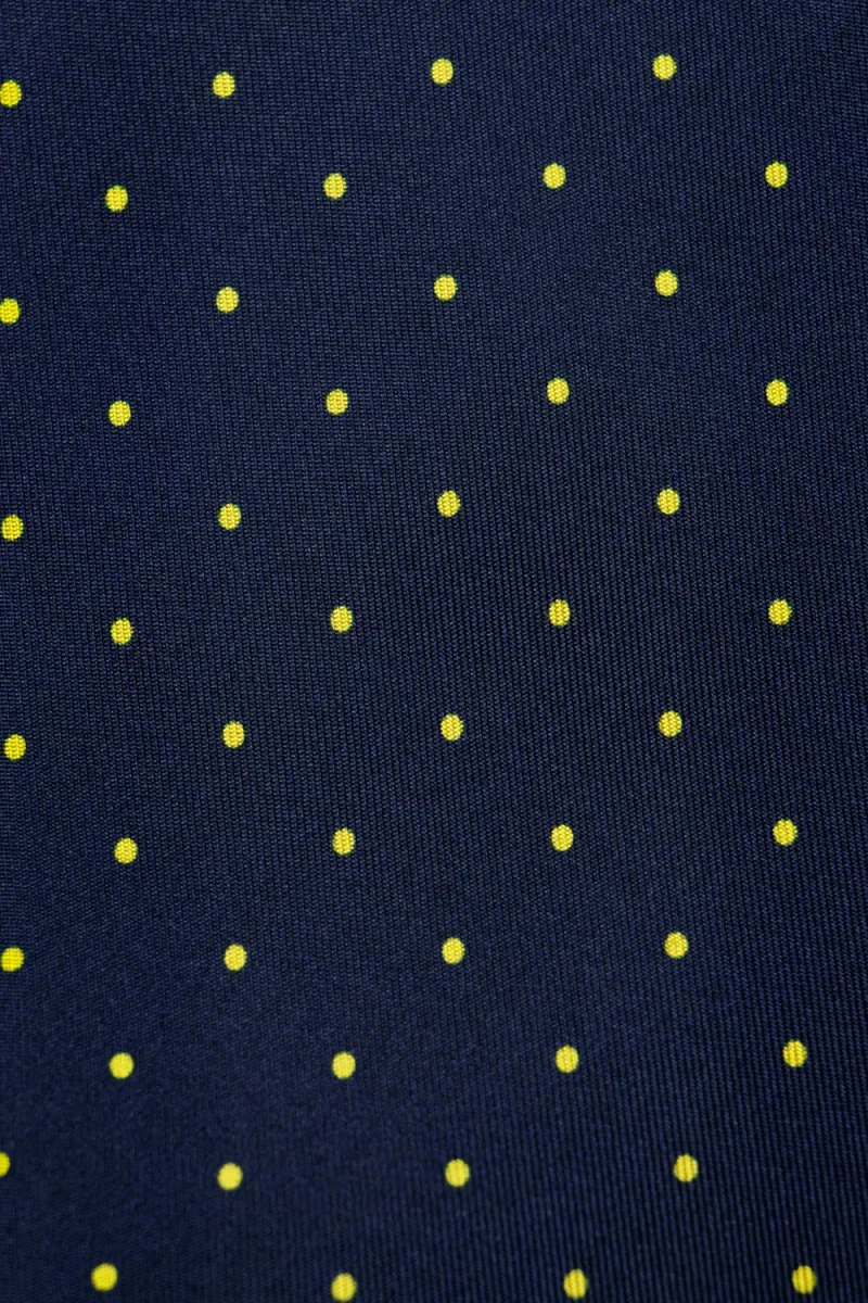 Corbata Azul Marino Lunar Amarillo - Imagen 3