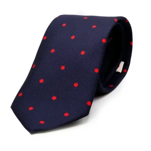 Corbata lunares Topos Rojo
