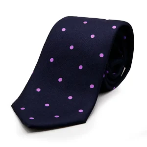 Corbata lunares Topos Violeta