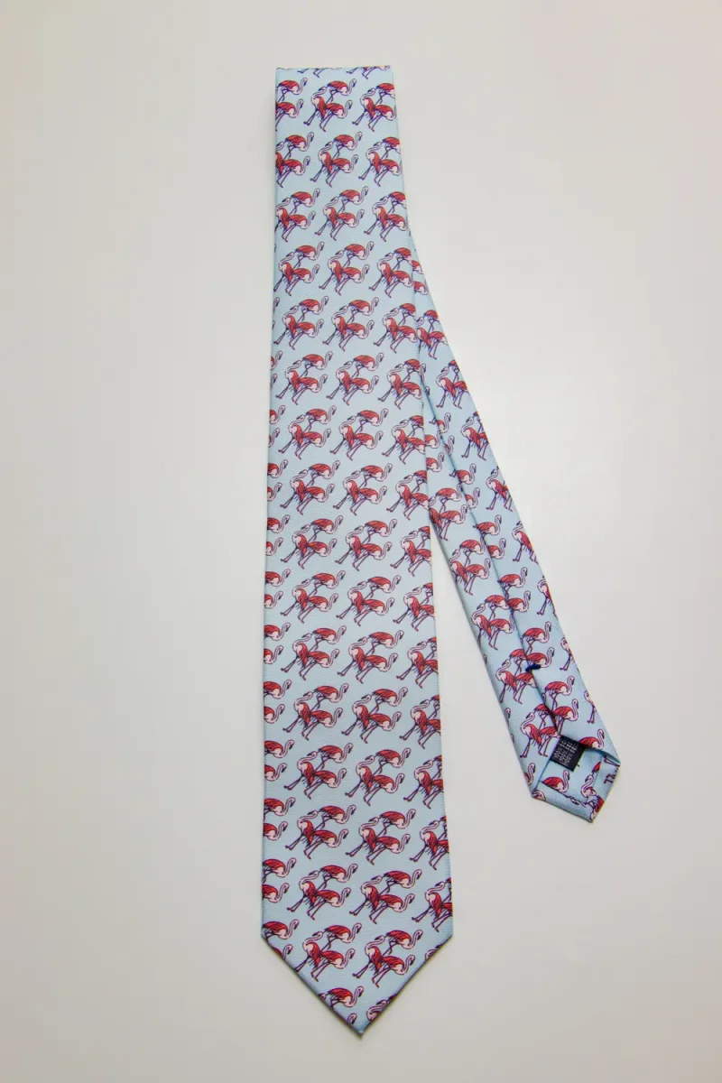 Corbata Flamenco Celeste Gris - Imagen 2