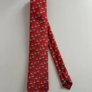 Corbata Flamenco Rojo, celeste y beige