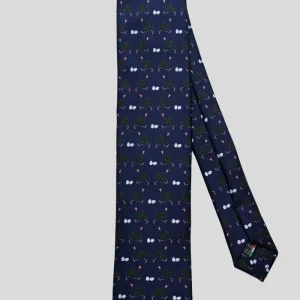 Corbata Gallina Africana Azul Marino