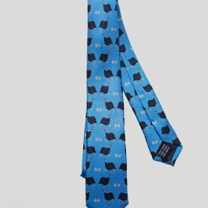 Corbata  Infantil Gallina Africana Azul Pavo