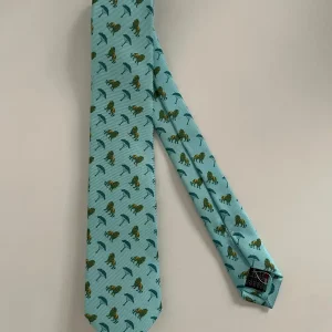 Corbata  Infantil Leones Verde Agua