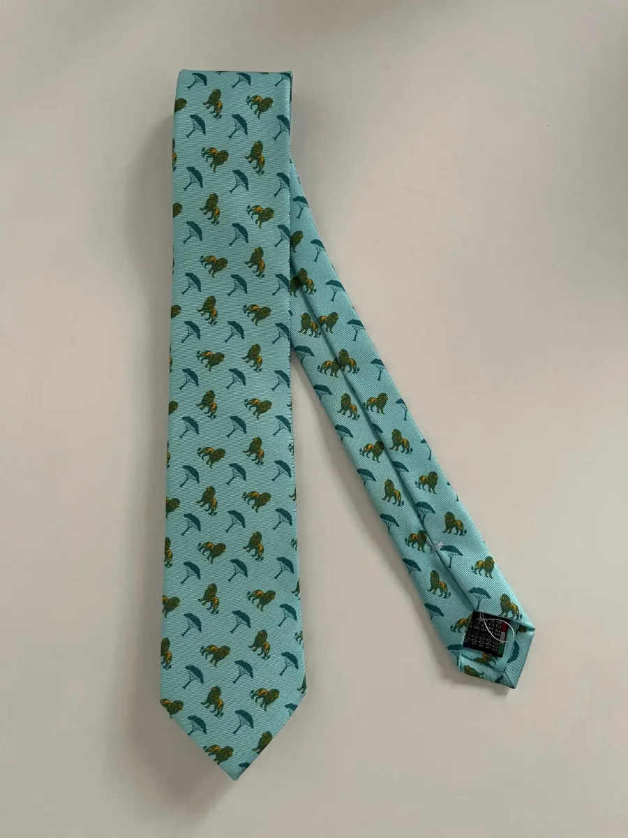 Corbata Infantil Leones Verde Agua