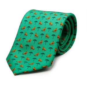 Corbata Leones verde hierba