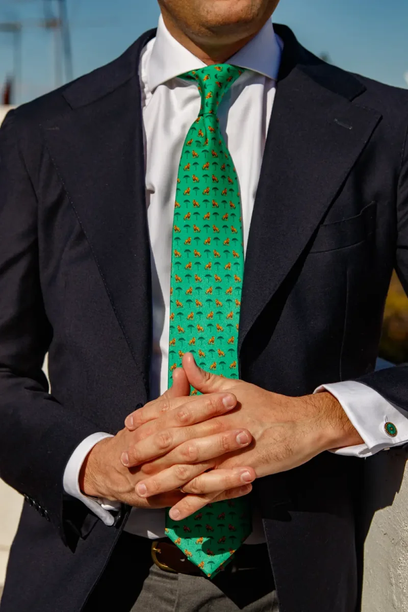 Corbata Leones verde hierba - Imagen 6