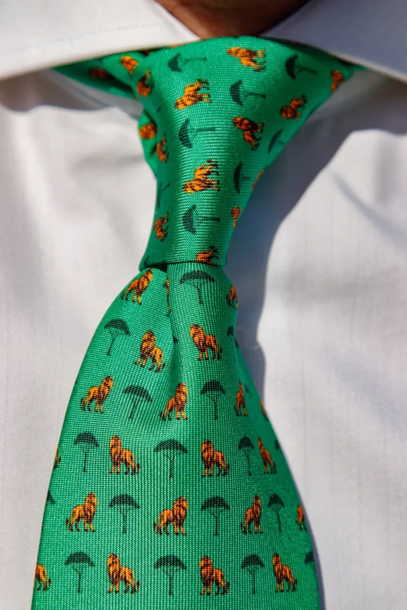 Corbata Leones verde hierba - Imagen 4