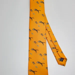 Corbata Leopardo Naranja