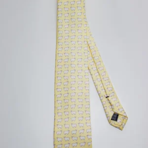 Corbata Oso Polar Amarillo Pastel