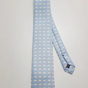 Corbata Oso Polar Celeste pastel