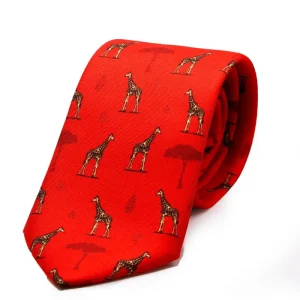 Corbata Jirafas Rojo