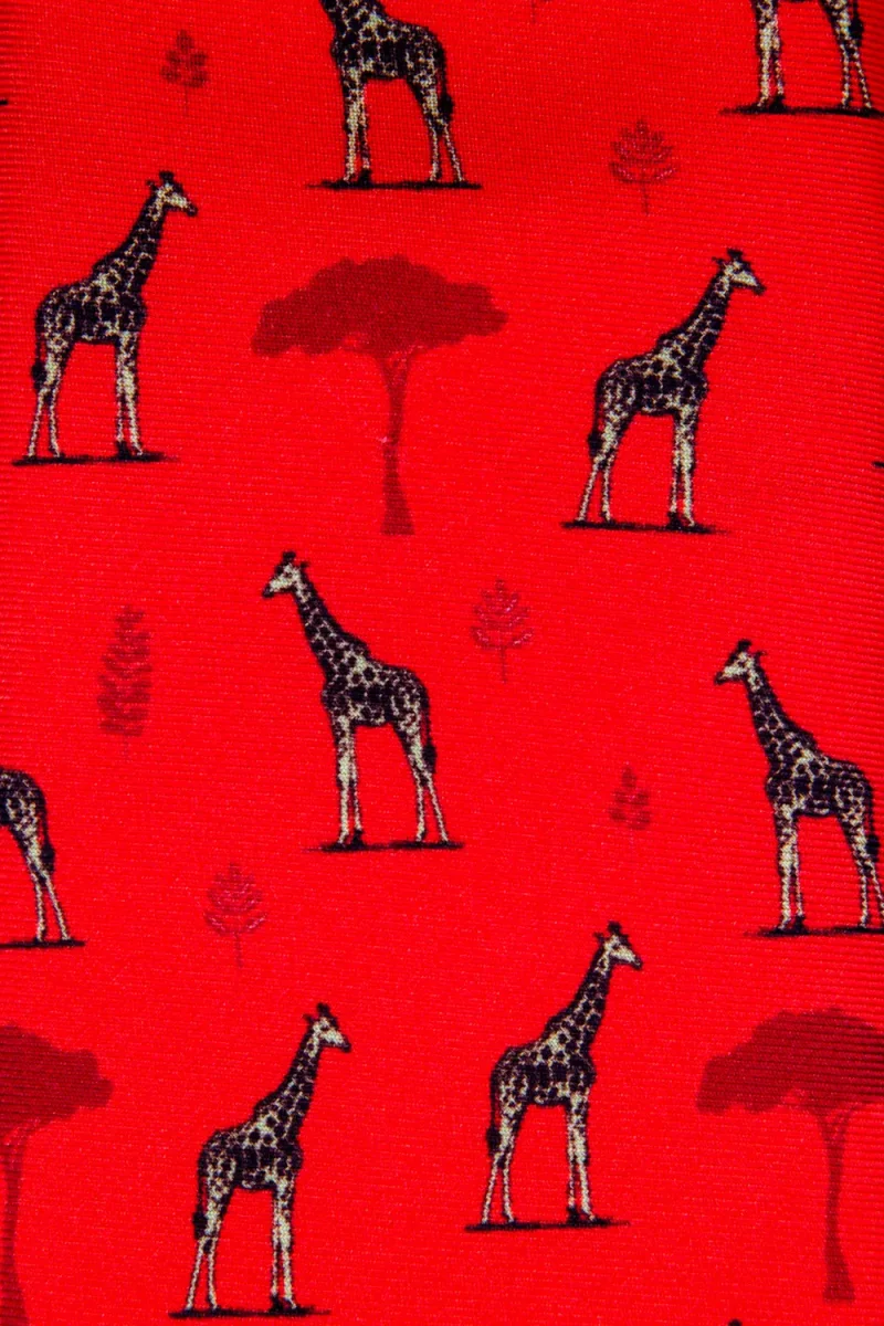 Corbata Jirafas Rojo - Imagen 3