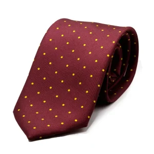 Corbata lunares amarillo