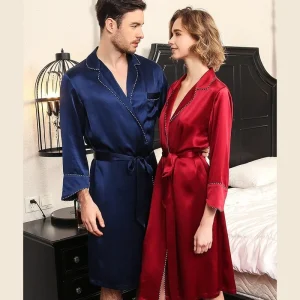 Peples de túnica de seda para hombres y mujeres 100% de túnica a juego de seda