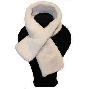 Cuello de pelo sintético beige