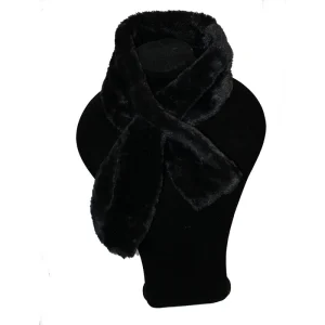 Cuello de pelo sintético negro