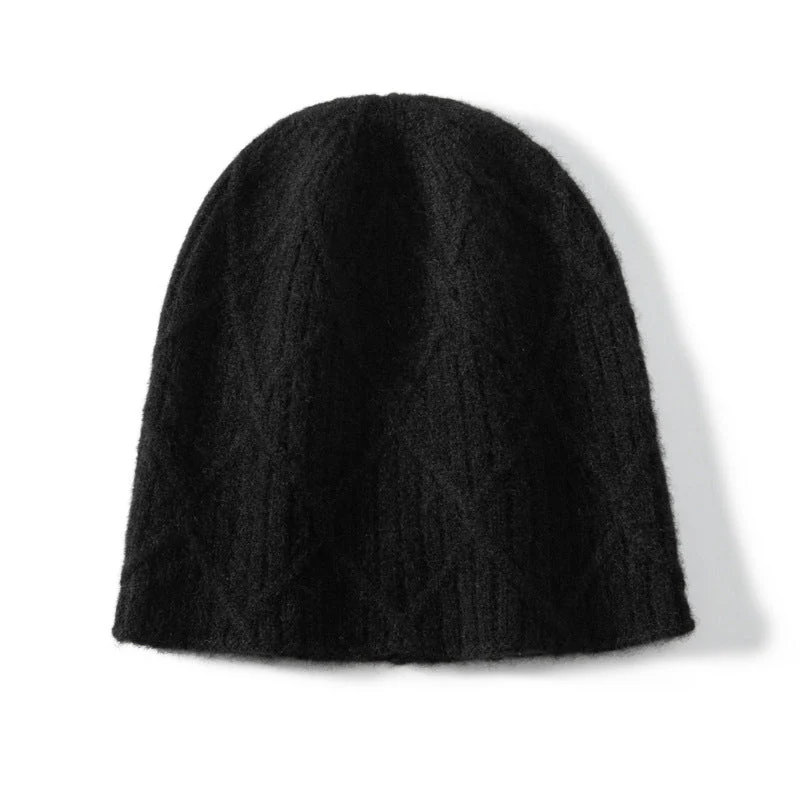 Gorro de punto de cachemira con textura Diamond Cashmere para hombres y mujeres - Imagen 6