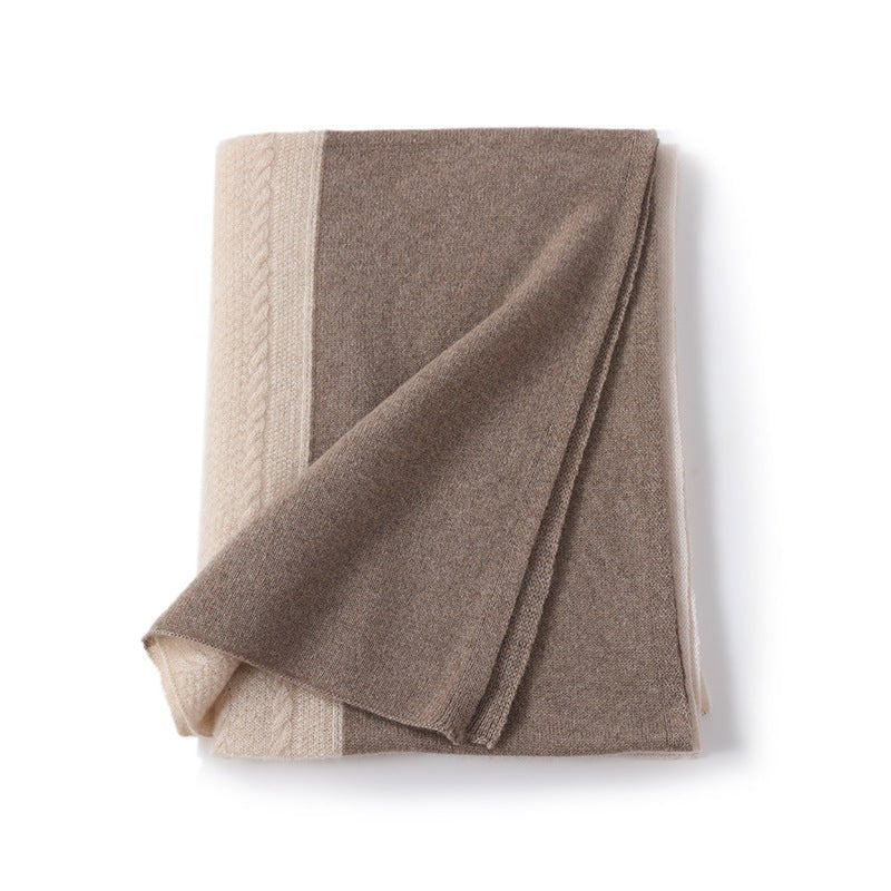 Bufandas de cachemira de doble tonelada Long Cashmere Connited Wraps for Women - Imagen 4