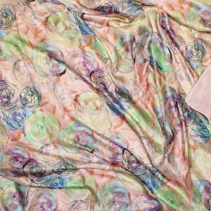 Fular de seda Flores colores