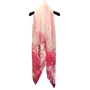 Fular de seda con forro  Japón rosa