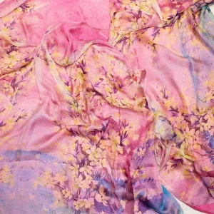 Fular de seda Primavera rosa