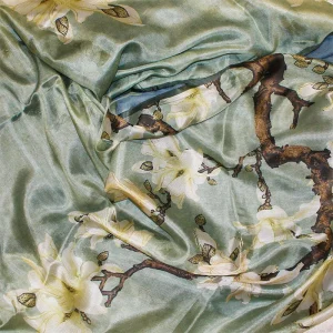 FULAR SEDA XL “ALMENDRO VERDE»