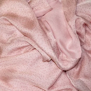 Fular de seda XL Puntitos rosas