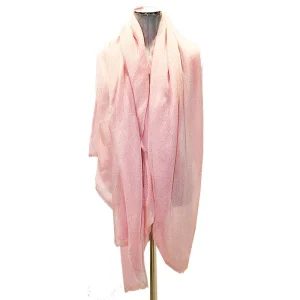 Fular de seda con forro Puntitos rosa
