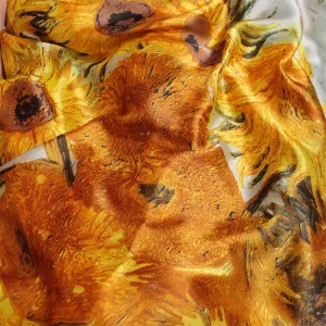 Fular de semi seda Los girasoles