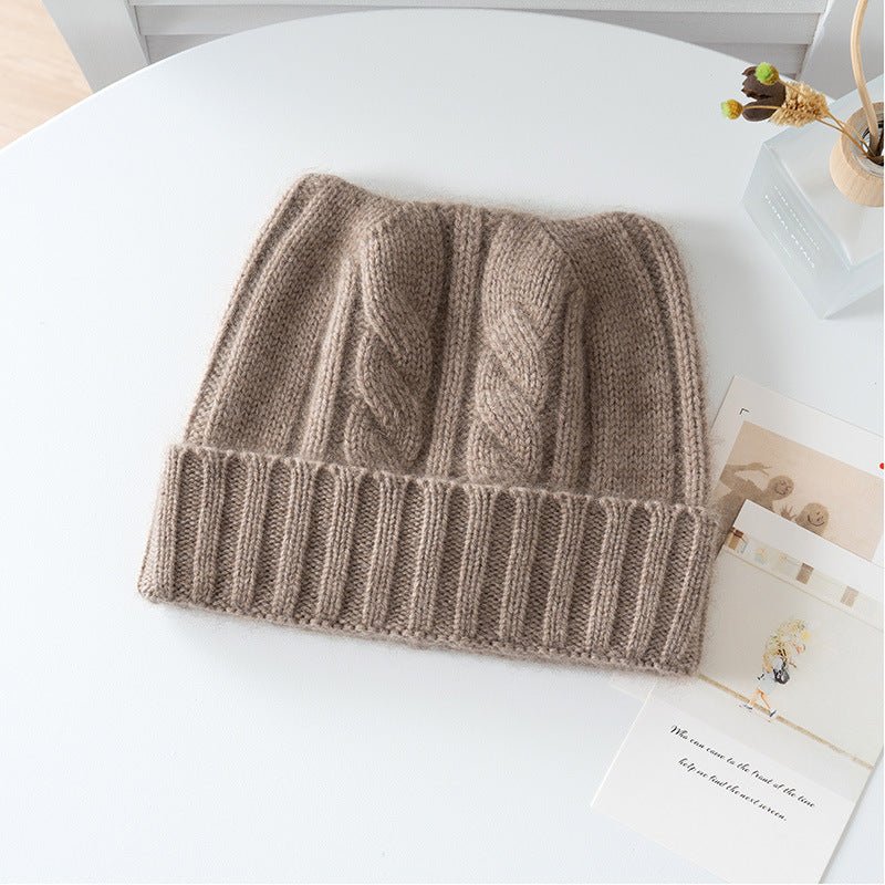 Gorro de cachemira tejido con ochos para niños Gorro de cachemira con dobladillo acanalado para niños y niñas - Imagen 8