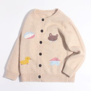 Cardigan para niños Cardigan juguetón diseños de punto de dibujos