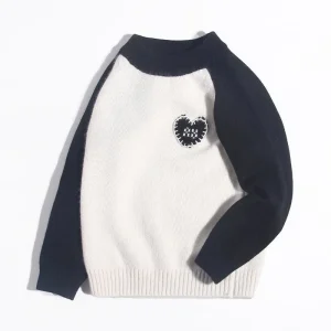 Suéter de cachemira para niños Jersey de punto de cachemira con diseño de corazón