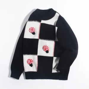 ACTIVA DE Cashmere Séter Séter Bandit Acentos de remolino rojo Rechero de cachemir